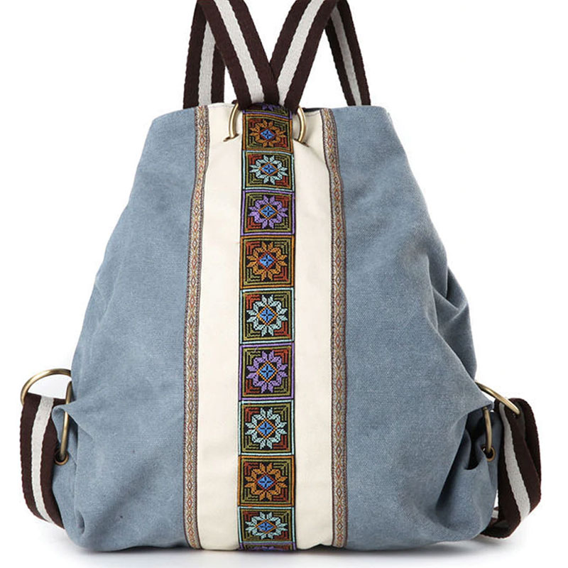 Bohemian Canvas Backpack – Boho Melody
